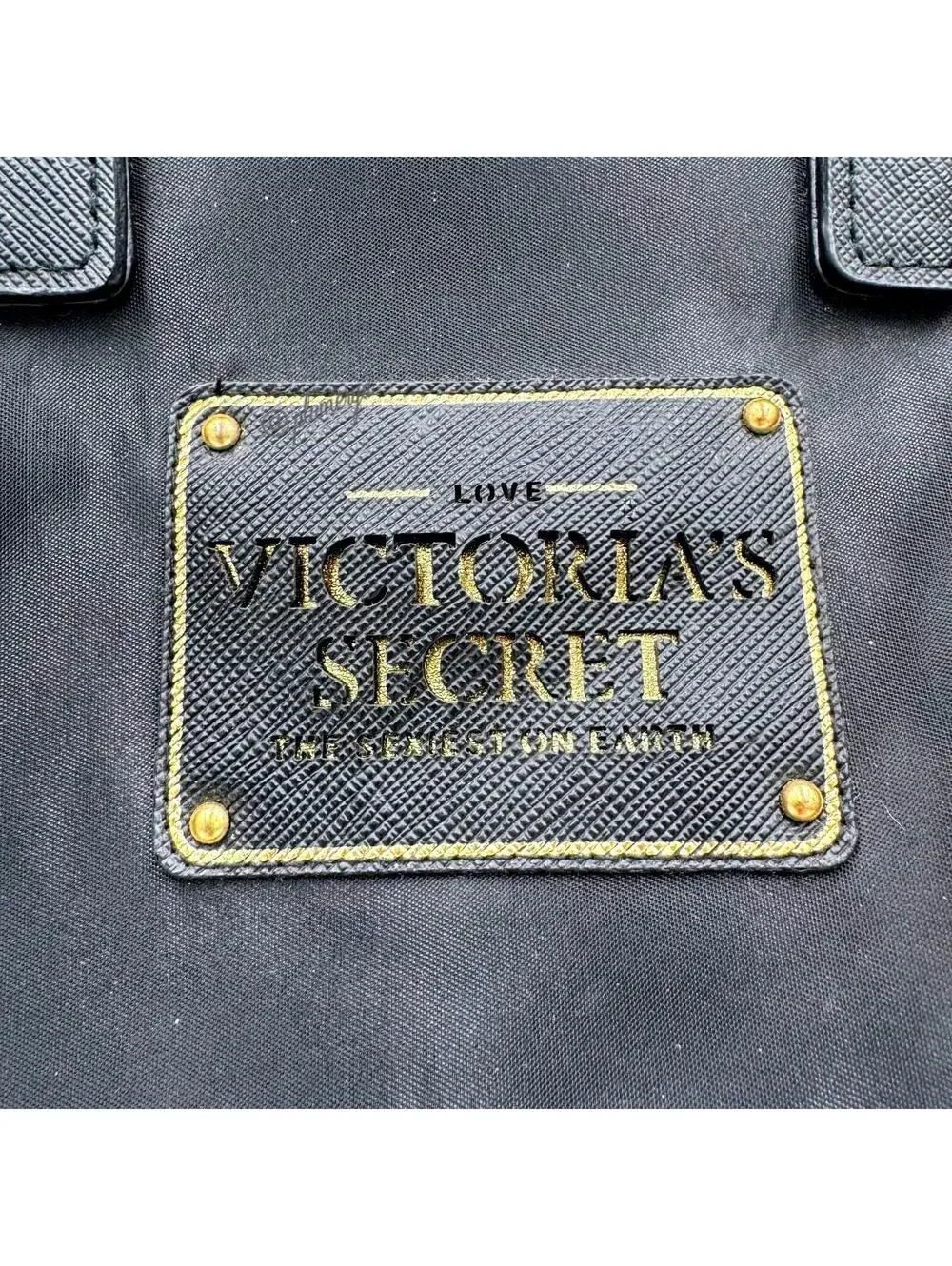 Victoria's Secret Women.s Y2K LOVE Sexiest On Earth Black Pink Satchel Purse Bag